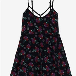 ROSE & PENTAGRAM STRAPPY DRESS